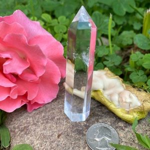 Terminated Clear Quartz Tower with Baby Fairy